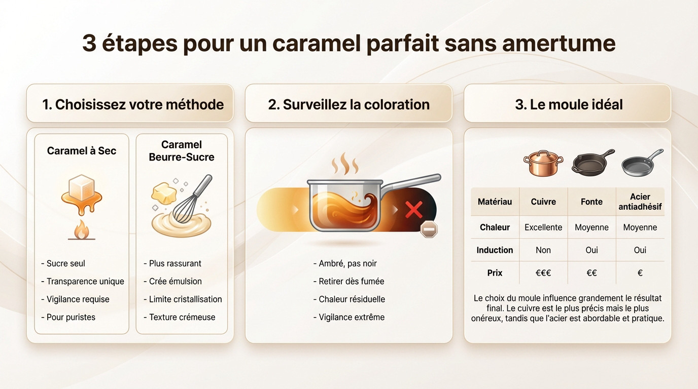 Réussir le caramel ambré de la tarte tatin