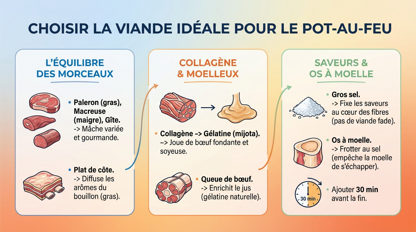 Viandes de bœuf pour pot-au-feu