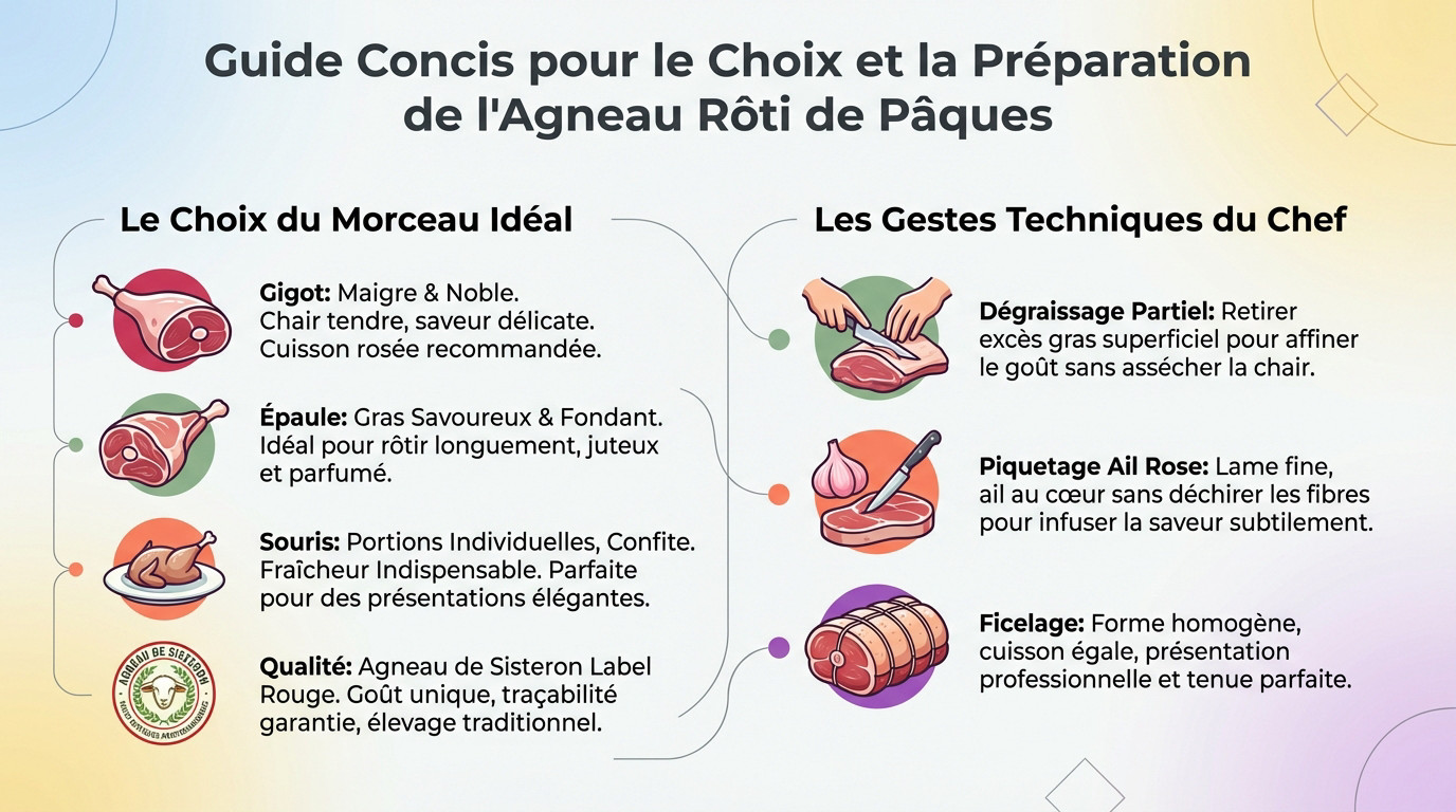 Gigot d'agneau rôti à la provençale pour le repas de Pâques 2026
