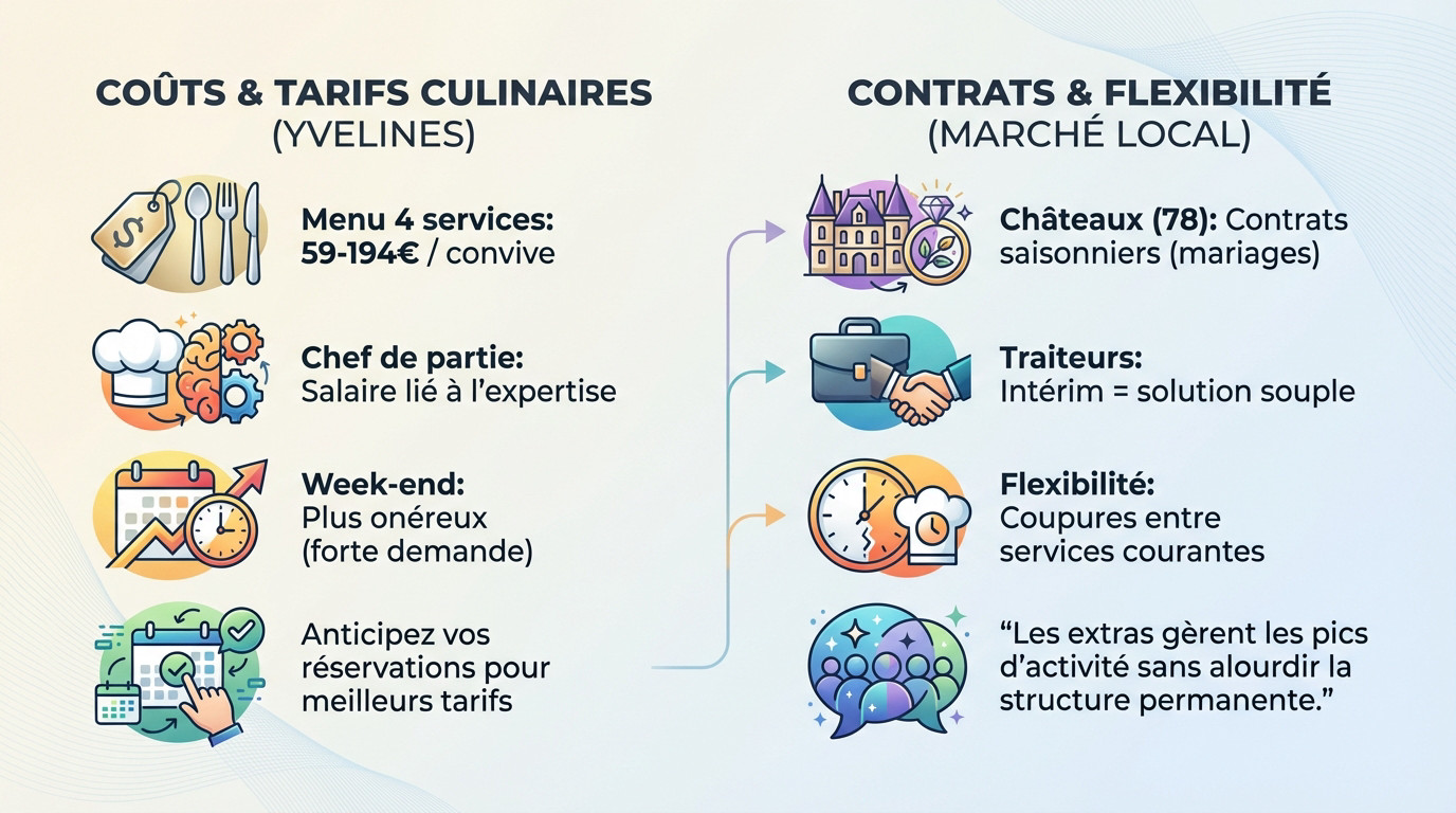 Tarifs et contrats pour un cuisinier 78 dans les Yvelines