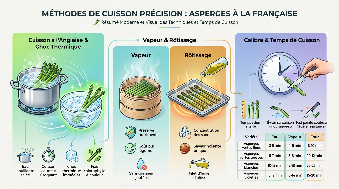 Technique de cuisson des asperges à la française