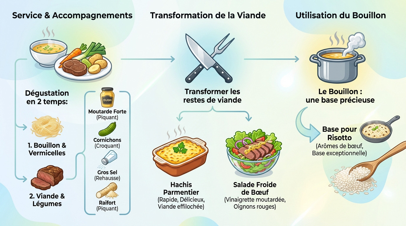 Dégustation d'un pot-au-feu traditionnel et idées pour cuisiner les restes
