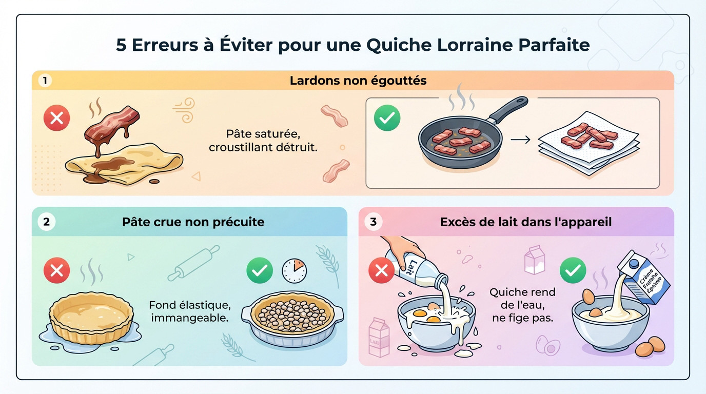 Quiche lorraine traditionnelle dorée sans fromage