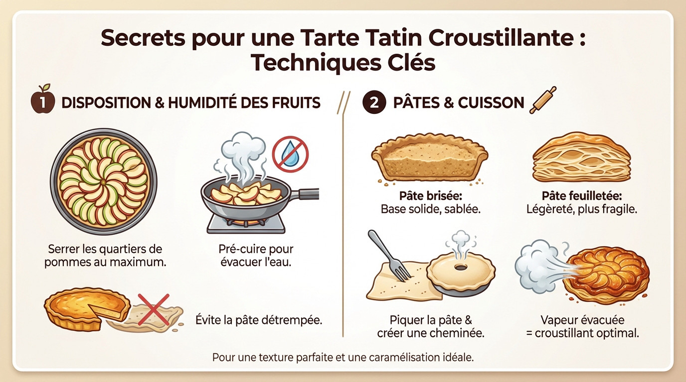 Disposition des pommes en rosace dans le moule pour une tarte Tatin