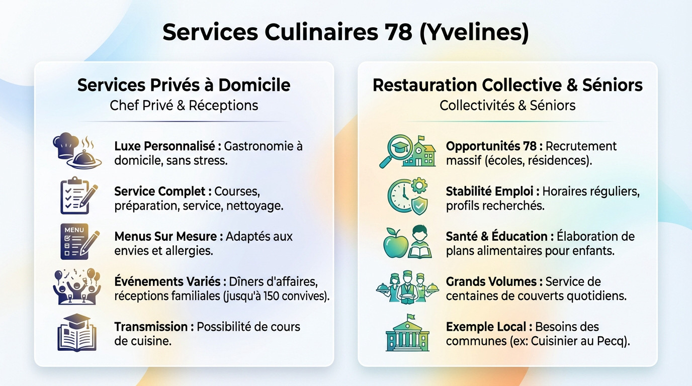 Services de cuisinier professionnel et chef à domicile dans les Yvelines 78