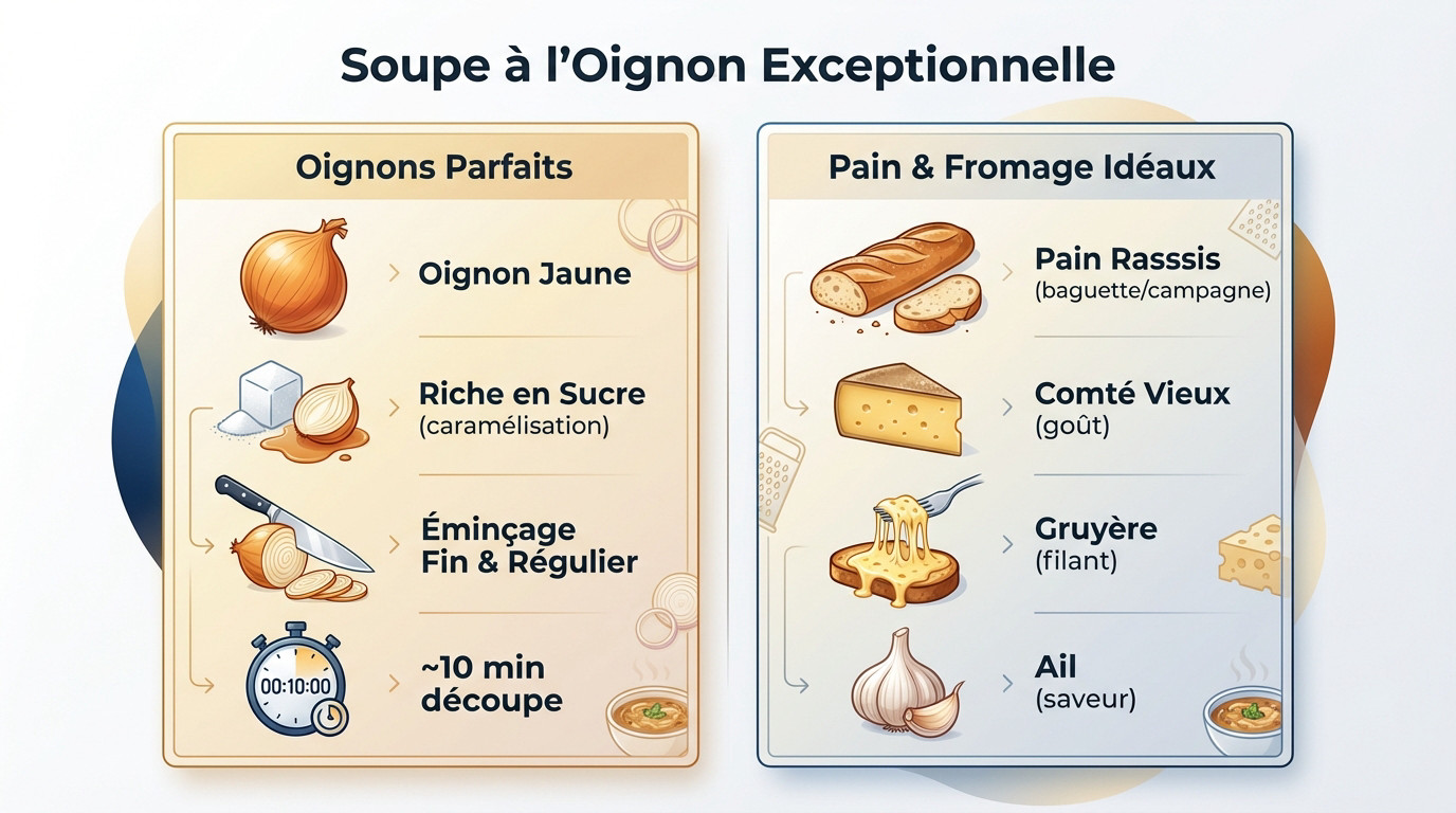 Soupe à l'oignon gratinée traditionnelle servie dans un bol en grès