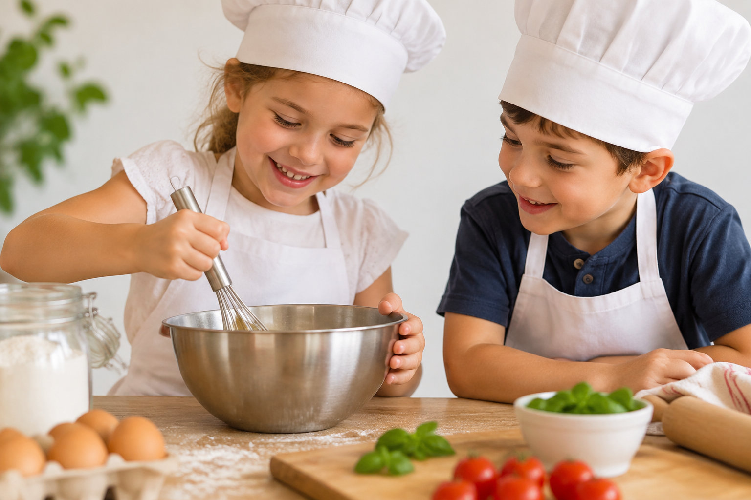 Une cuisine équipée pour les ateliers enfants à Versailles.